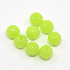 Зеленый газон Имитации акриловых шариков желе, круглые, зеленый газон, 10 мм, Отверстие : 2 мм , около 938 шт / 500 г