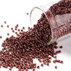 (PF564) PermaFinish Cabernet Red Metallic Круглые бусины toho, японский бисер, (pf 564) пермафиниш каберне красный металлик, 15/0, 1.5 мм, отверстие : 0.6 мм, Около 135000 шт / фунт