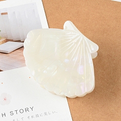 Светлый Золото-желтый Заколки для волос в форме ракушки из ацетата целлюлозы (смола), для женщин и девочек волосы, светлый золотарник желтый, 50x65 мм