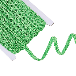 Lime 2Bags Polyester Lace Trim, Wavy Trimming for Home Textile Decoration, Lime, 1/4 inch(8mm)
