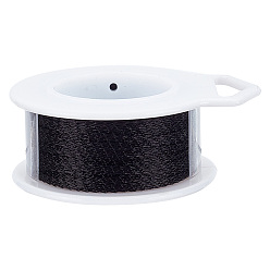 Черный Плетеный голый медный провод, плоский, чёрные, 1.3x0.3 мм, около 26.25 футов (8 м) / рулон