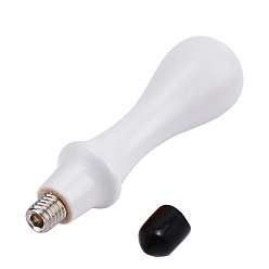 Белый Дым Деревянная ручка с ножнами из гипсового клея, для сургучной печати, изготовление свадебных приглашений, серый, 8.1x2.3 см, отверстие : 4 мм