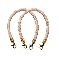 Pink Рукоятки из искусственной кожи, ручки для сумочек в форме колец, розовые, 600x10~12 мм
