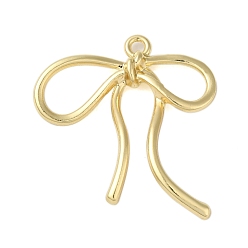 Золотой Стойки подвески обшивки сплава, без кадмия и без свинца, бантом, золотые, 46x42x6 мм, отверстие : 3 мм