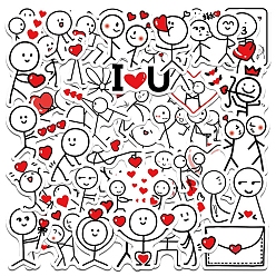 (52) Непрозрачная лаванда Самоклеящиеся наклейки из ПВХ на тему Дня святого Валентина с героями мультфильмов, для бутылок с водой, портативный компьютер, багаж, чашка, компьютер, мобильный телефон, скейтборде, гитарные наклейки декор, разноцветные, 30~60 мм, о 50 шт / комплект