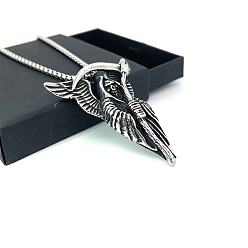 Нержавеющая Сталь Цвет Винтажный готический кулон в виде черепа, маски демона, из нержавеющей стали, в стиле панк-хип-хоп.