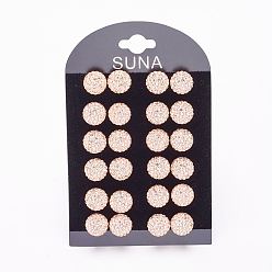 319_Винтажно-розовый Подарок для валентина для нее, 925 серьги из стерлингового серебра австрийского хрусталя, мяч серьги, круглые, 319 _vintage выросли, 12 мм