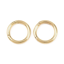 Настоящее золото 18K Латунная застежка Twister, стойки покрытие, долговечный, без кадмия и без свинца, кольцо, реальный 18 k позолоченный, 16x2 мм