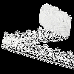 Белый 6m полиэфирные ткани с кружевной отделкой, принадлежности для изготовления поделок, белые, 3-1/2 дюйм (88 мм), около 6.56 ярдов (6 м) / комплект