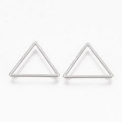 Нержавеющая Сталь Цвет Устойчив к потускнению 304 соединительное кольцо из нержавеющей стали, треугольные, цвет нержавеющей стали, 20x22.5x0.8 мм