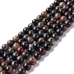 Bronzite Natural Bronzite Beads Strands, Round, 8mm, Hole: 1.2mm, about 47pcs/strand, 15.20''(38.6cm)