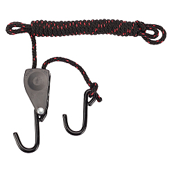 Black Polypropylene Rope, Fire Lifesaving Rope, Outdoor Climbing Rope, Black, 125x37x22mm, Rope: 3m