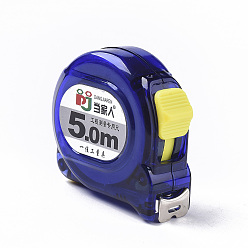 Синий Самоконтрящиеся железные рулетки, инструмент измерения, с пластиковым, синие, 5 м (16 футов), 68x71x36 мм