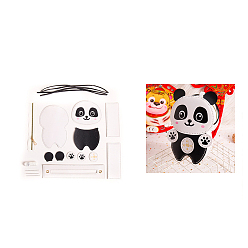 Черный Наборы для изготовления плетеных изделий из ПВХ своими руками, панда, чёрные, 22x14.5x6 см