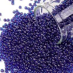 (361) Inside Color Dark Aqua/Violet Lined TOHO Round Seed Beads, Japanese Seed Beads, (361) Inside Color Dark Aqua/Violet Lined, 11/0, 2.2mm, Hole: 0.8mm, about 5555pcs/50g