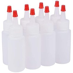Clear Plastic Glue Bottles, Not Include Bottle Cap, Clear, 76x29x0.8mm, 24pcs/set