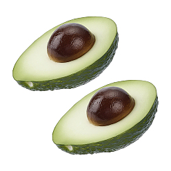 Avocado Имитация искусственной кожи, модель фрукта, реквизит для фотосъемки, украшение дома, авокадо, 100x55x50 мм