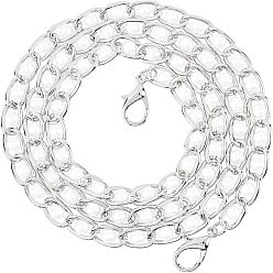 Платина Ремешок для сумки из алюминия, с застежками из сплава и пластиковым искусственным жемчугом, для замены ремней для мешков, платина, 120 см, ссылка: 20x11.5x8 mm