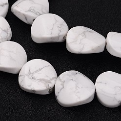 Говлит Естественно Howlite шарик нити, Твист круглые, 16x6 мм, отверстие : 1 мм, около 24 шт / нитка, 15.4 дюйм