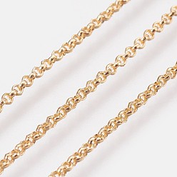 Real 18K Gold Plated Long-Lasting Plated Brass Cable Chain Necklaces, with Lobster Claw Clasp, Nickel Free, Real 18K Gold Plated, 18.1 inch (46cm), 1.6mm