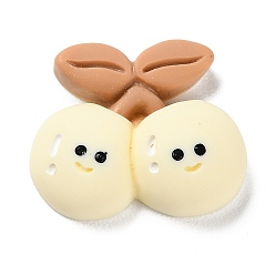 Лимонный шифон Мультяшные непрозрачные кабошоны из вишневой смолы, для изготовления ювелирных изделий, лимонный шифон, 19x22x7 мм