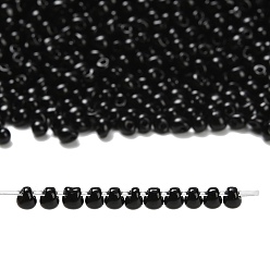 (DP401) Black Миюки 3.4мм капельные бусины, японский бисер, непрозрачных цветов, (dp401) черный, 3.4x3 мм, отверстие : 0.65 мм, Около 8100 шт / 450 г