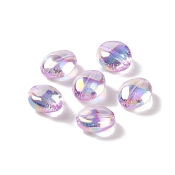 Violet Acrylic Beads, Imitation Baroque Pearl Style, Oval, Violet, 12x10.5x6.5mm, Hole: 1.3mm