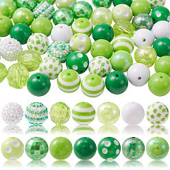 Зеленый Набор для изготовления ювелирных изделий своими руками, включая акриловые круглые и железные бусины, провод, застежками, удлинитель бордюрной цепи, зелёные