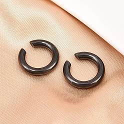 Черный 316 серьги-манжеты из хирургической нержавеющей стали, c-образный, чёрные, 20x3.5 мм