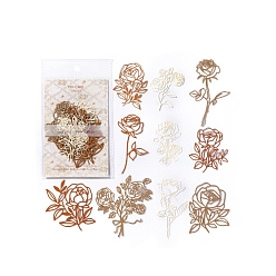 Tan 10Pcs 10 Styles Flower Lace Cut Scrapbook Paper Pads, Hollow Leaf & Flower Paper for DIY Album Scrapbook, Greeting Card, Background Paper, Tan, 62.5~92x39~70x0.3mm, 1pc/style