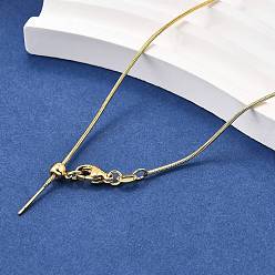 Настоящее золото 18K 1мм латунная круглая змейка цепочка регулируемые слайдеры ожерелья, без свинца и без кадмия, долговечный, стойки покрытие, реальный 18 k позолоченный, 17.99 дюйм (45.7 см)