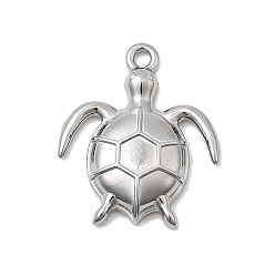 Turtle Тема морских организмов 304 подвески из нержавеющей стали, цвет нержавеющей стали, черепаха, 13.5x11x2.5 мм, отверстие : 1 мм