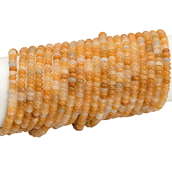 Топаз Нефрит 2 нити натуральный топаз нефрит бусины нити, рондель, 4x2 мм, отверстие : 0.8 мм, около 168 шт / нитка, 15.08'' (38.3 см)