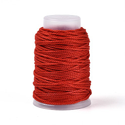 Красный 22м макраме хлопковый шнур, круглая плетеная веревка, для настенного крепления, ремесла, Подарочная упаковка, красные, 1.5 мм, около 24.06 ярдов (22 м) / рулон