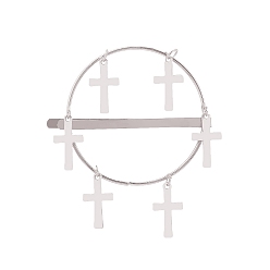 Платина Шпильки для волос из сплава крест-накрест, платина, 55 мм