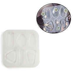 Rectangle Трапеция, прямоугольник, капля, подвеска своими руками, силиконовые формы, формы для литья смолы, для уф-смолы, изготовление изделий из эпоксидной смолы, 105x105x12 мм, отверстие : 2 мм, внутренний диаметр: 36~45x13~43 мм