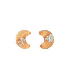 Сэнди Коричневый Светящиеся лунные бусины из смолы, светится в темноте, без отверстия , песчаный коричневый, 25x20 мм