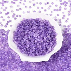 Средний Фиолетовый Выпечка краска стеклянные бусины, рондель, средне фиолетовый, 4~5x2 мм, отверстие : 1 мм, около 25000 шт / 1000 г