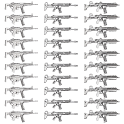 Античное Серебро 30 шт 3 подвески из сплава в тибетском стиле, пистолет / винтовка, без кадмия и без свинца, античное серебро, 42~45x14~17x2.5~3 мм, отверстие : 2~2.5 мм, 10 шт / стиль