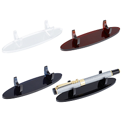 (52) Непрозрачная лаванда 4шт 4 стили овальный акриловый держатель для ручек подставка для дисплея, подставка для кистей для макияжа, настольная подставка для карандашей, разноцветные, 27.5~28x126.5~127x29.5~30 мм, 1 шт / стиль