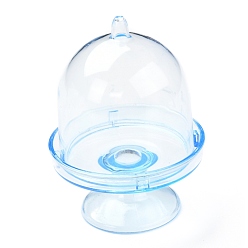Небесно-голубой Прозрачная пластиковая коробка для упаковки конфет, с колпачком, для свадебных конфет / торта disply, голубой, 5.8x7.7 см, Внутренний диаметр: 5 cm