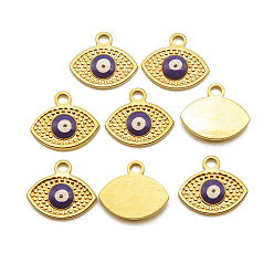 Horse Eye Кулон из нержавеющей стали с эмалью, амулеты от сглаза, глаз, 17x20 мм, отверстие : 3 мм