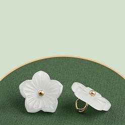 Белый Подвески из смолы, цветок груши, имитация нефрита, белые, 13x8 мм