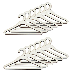 Античный Белый Вешалки для одежды из дерева для кукол, с железным крюком, подвесные принадлежности для одежды для кукол, старинный белый, 56.5x100x4 мм