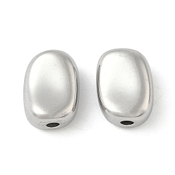 Нержавеющая Сталь Цвет 304 из нержавеющей стали бусы, прямоугольная призма, цвет нержавеющей стали, 12.5x9.5x6.5 мм, отверстие : 2 мм