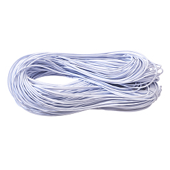 Weiß Runde elastische Schnur, mit Polyester außen und Gummi innen für die Herstellung von Perlenketten, weiß, 2 mm, etwa 87.48~98.42 Yards (80~90 m)/Bündel