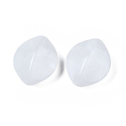 Creamy White Acrylic Beads, Imitation Gemstone Style, Rhombus, Creamy White, 29.5x24.5x14.5mm, Hole: 2mm, about 120pcs/500g