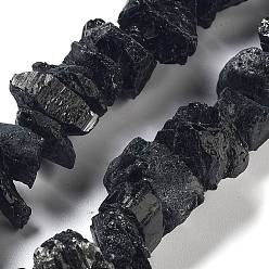 Турмалин Необработанные грубые природные турмалиновые бусины, самородки, 9~17x7~16x8~14 мм, отверстие : 0.9 мм, около 21~25 шт / нитка, 7.09''~7.87'' (18~20 см)