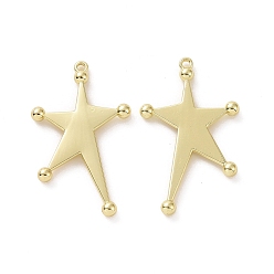 Light Gold Стойки подвески обшивки сплава, без кадмия, без свинца и без никеля, звезда очарование, золотой свет, 35.5x21x3 мм, отверстие : 1.4 мм