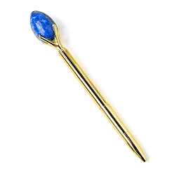 Ляпис-Лазурь Шариковая ручка из натурального ляпис-лазури в виде яйца, шариковая ручка из нержавеющей стали, офисные школьные принадлежности, 155 мм